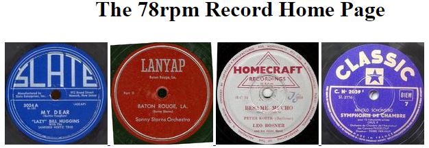 The 78rpm Record Home Page